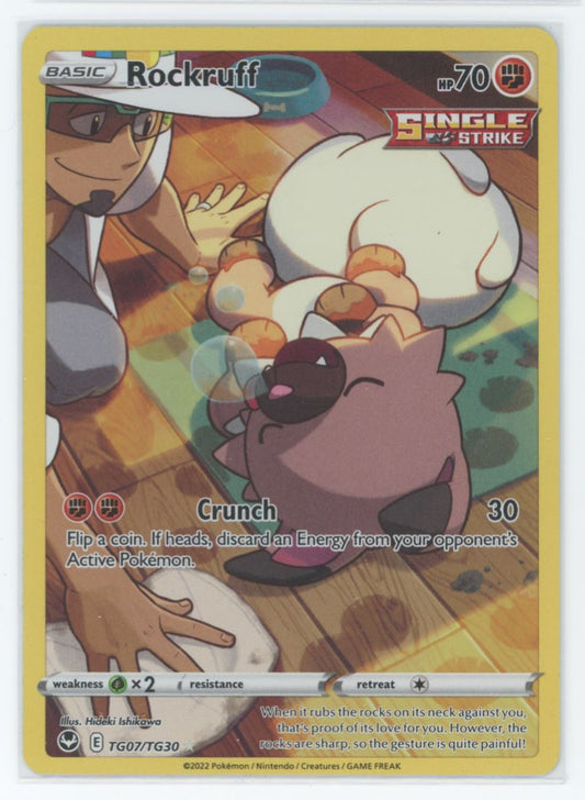 Rockruff 2022 Pokemon Silver Tempest Card # TG07/TG30