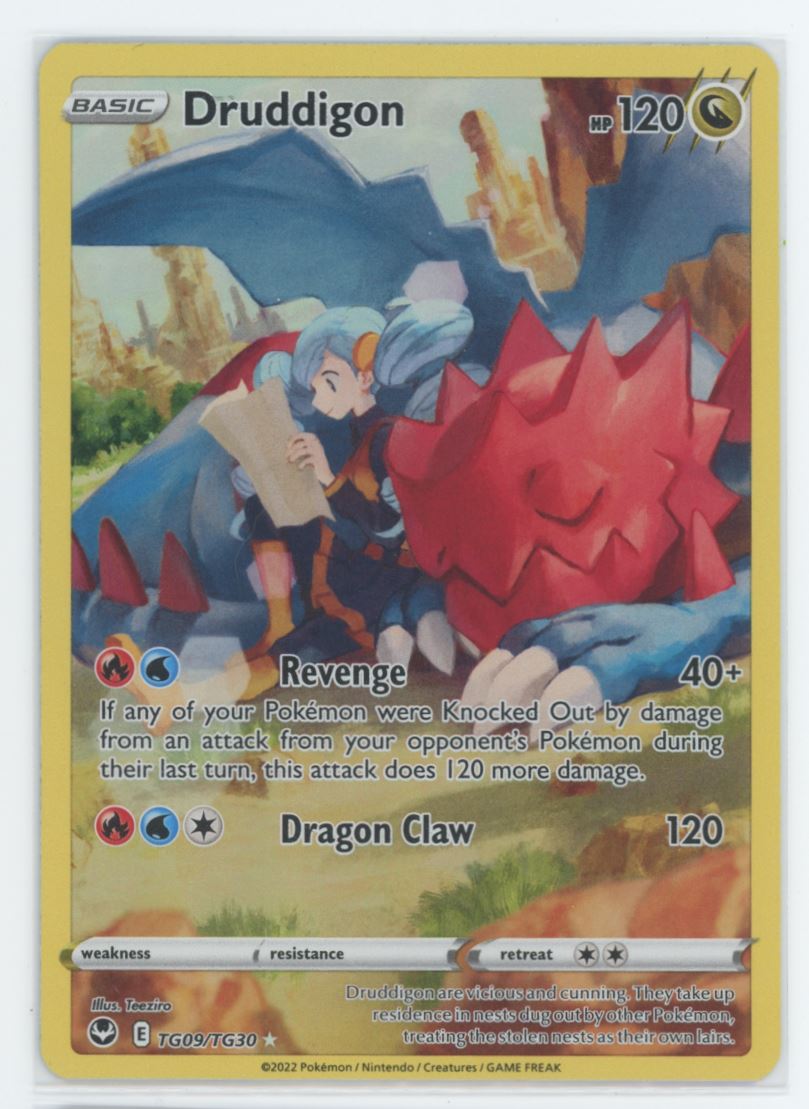 Druddigon 2022 Pokemon Silver Tempest Card # TG09/TG30