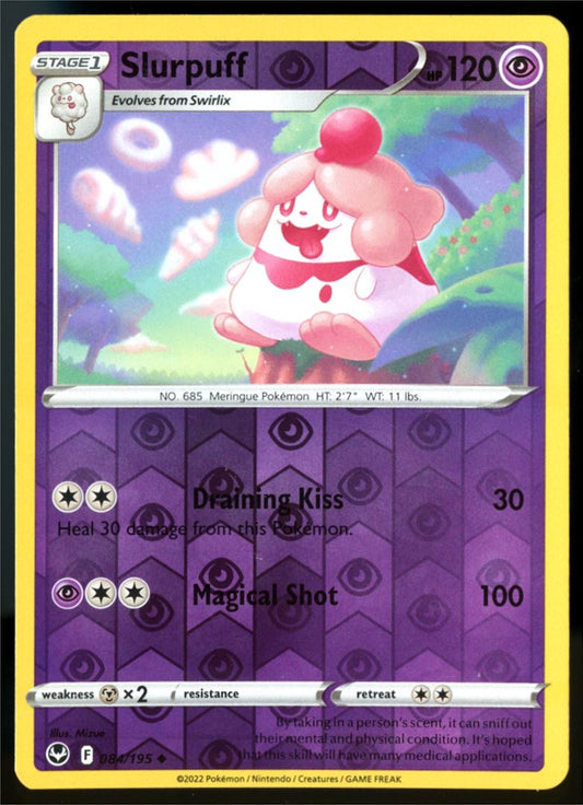 Slurpuff Uncommon Reverse Holo 2022 Sword & Shield - Silver Tempest Card # 084/195