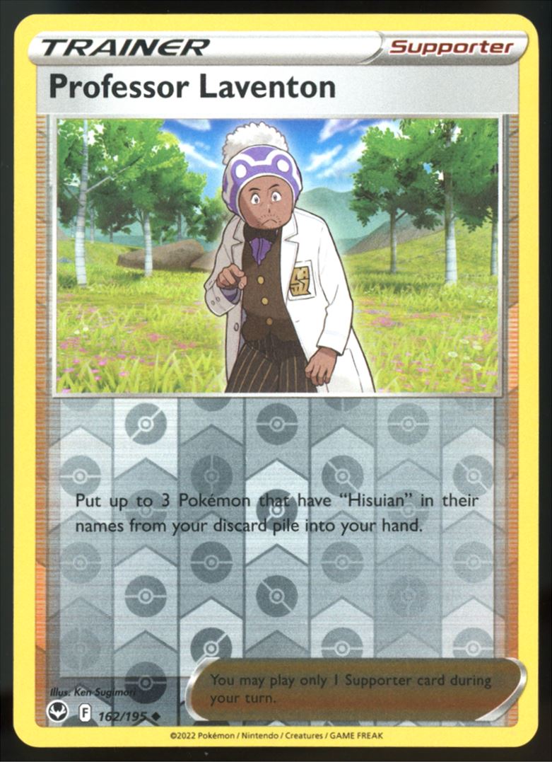 Professor Laventon Uncommon Reverse Holo 2022 Sword & Shield - Silver Tempest Card # 162/195