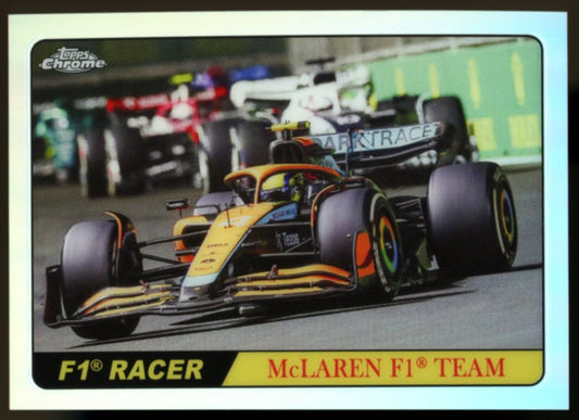 Lando Norris Silver Refractor 2022 Topps Chrome Formula 1 F1 Racer Card # T68-LN