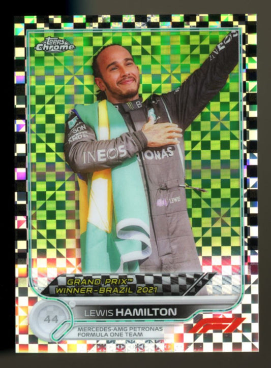 Lewis Hamilton Checker Board 2022 Topps Chrome Formula 1 Card # 169