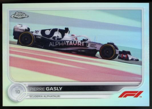 Pierre Gasly Silver Refractor 2022 Topps Chrome Formula 1 Card # 121