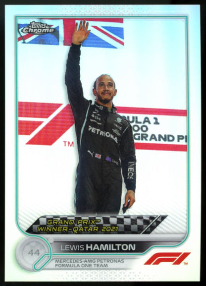 Lewis Hamilton Silver Refractor 2022 Topps Chrome Formula 1 Card # 170