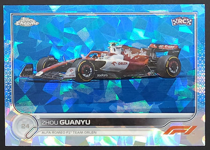 Zhou Guanyu 2022 Topps Chrome Sapphire Formula 1 Rookie Card # 126