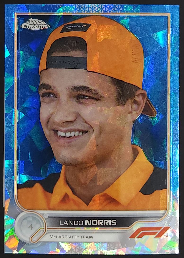 Lando Norris 2022 Topps Chrome Sapphire Formula 1 Card # 34