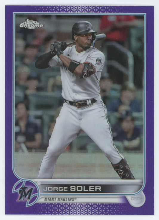 Jorge Soler Purple 2022 Topps Chrome Update Card # USC132
