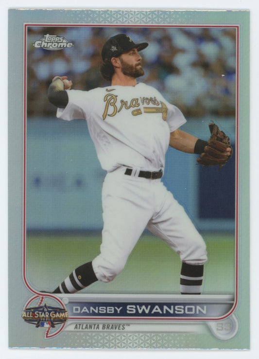 Dansby Swanson Silver Refractor 2022 Topps Chrome Update Card # ASGC-31