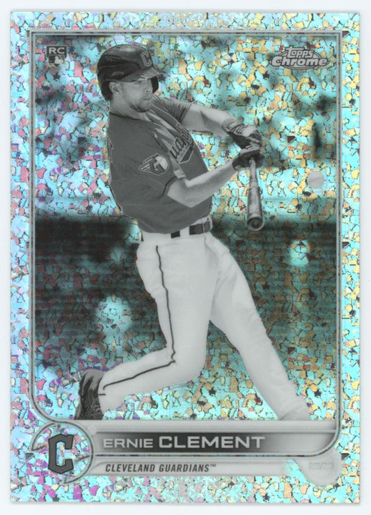 Ernie Clement Black and White Mini Diamond 2022 Topps Chrome Rookie Card # 145