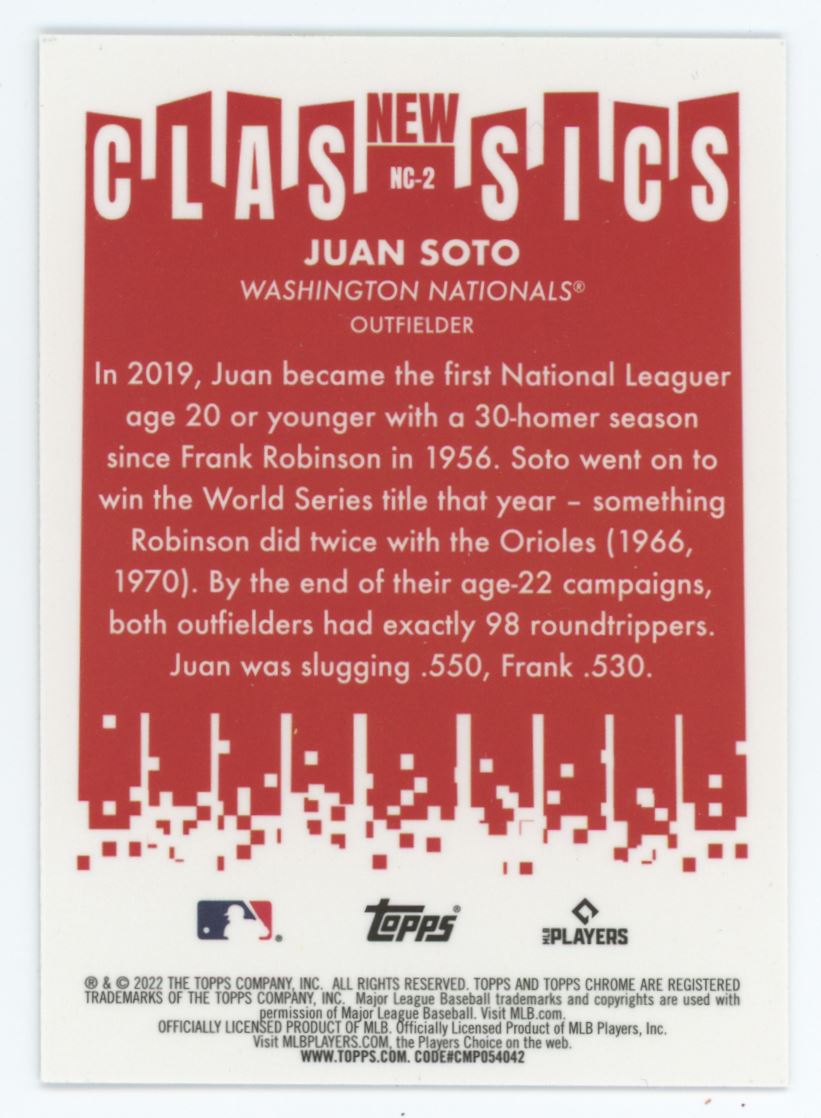 2022 Topps Washington Nationals Team Baseball Trading Card