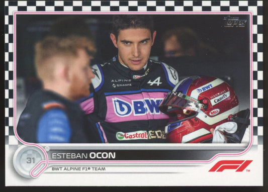 Esteban Ocon 2022 Topps Formula 1 Checkered Flag Card # 42