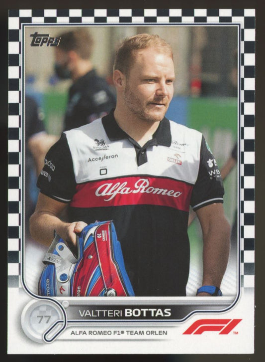 Valtteri Bottas 2022 Topps Formula 1 Checkered Flag Card # 58