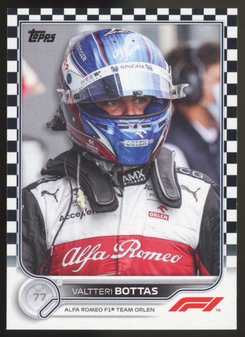 Valtteri Bottas 2022 Topps Formula 1 Checkered Flag Card # 60