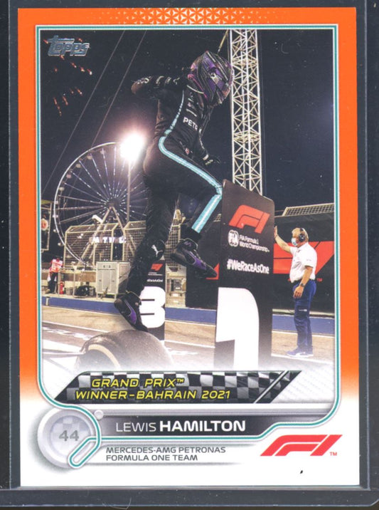 Lewis Hamilton Orange /25 2022 Topps Formula One Card # 151