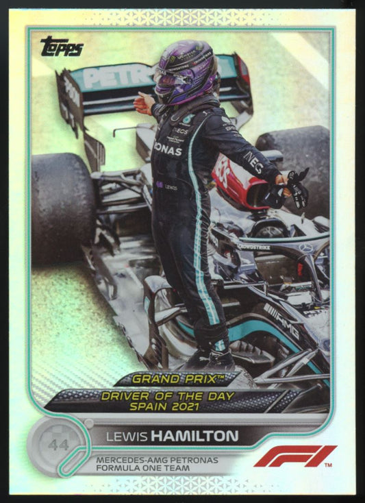 Lewis Hamilton Silver Refractor 2022 Topps Formula One Card # 176