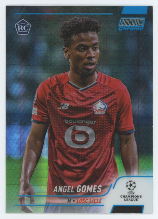 Angel Gomez Blue Prism Base 2022 Topps Stadium Club Chrome Champions League Rookie Card # 52