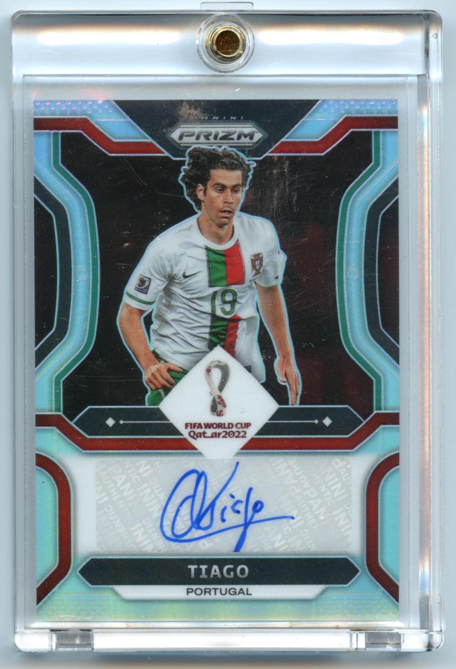 Tiago Silver Prizm /25 Auto Panini Prizm Road to FIFA World Cup Qatar 2022 Card # S-TGO