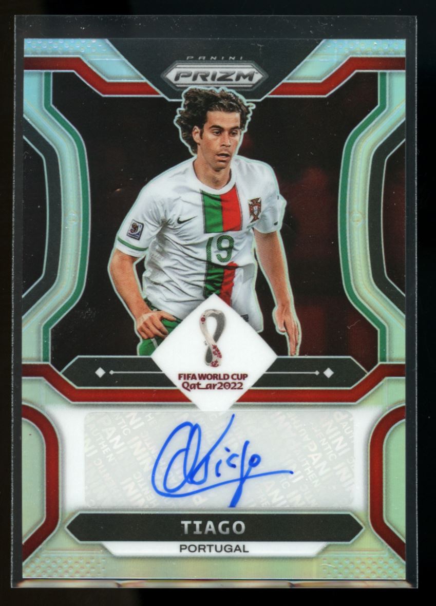 Tiago Silver Prizm /25 Auto Panini Prizm Road to FIFA World Cup Qatar 2022 Card # S-TGO