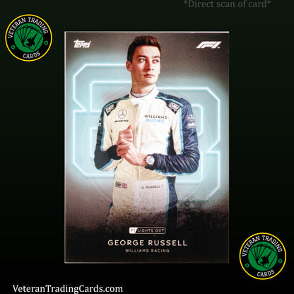 George Russell Portrait Topps F1 Lights Out Card