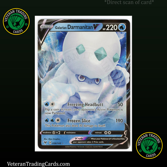 Galarian Darmanitan V Full Art Holo 036/185