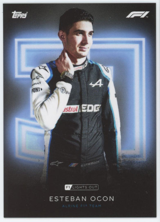 Esteban Ocon Portrait Topps F1 Lights Out Card