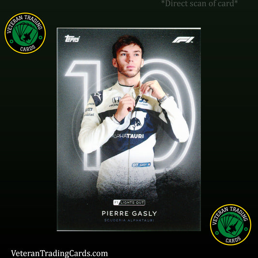 Pierre Gasly Portrait Topps F1 Lights Out Card